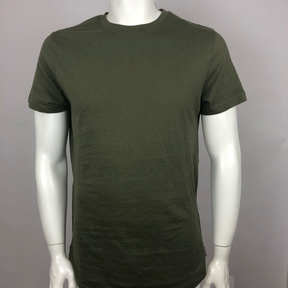 WTO2 Mens Olive Green Size M Side Zipper Short Tee - Picture 8 of 8